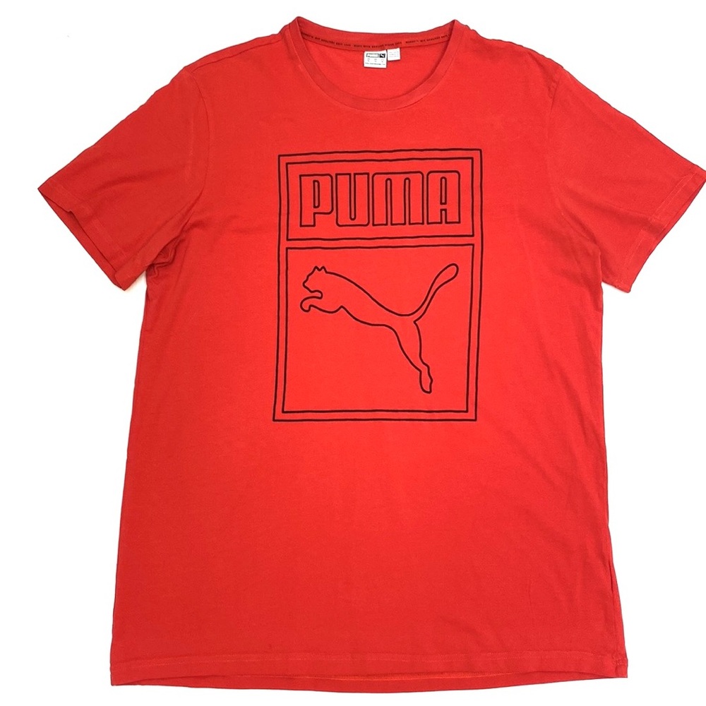 Puma Men's Red Short Sleeve Graphic Tee Shirt